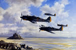 "Guardians of the Atlantic Wall" - John Young - Fw-190A-5 World War II Art